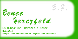 bence herczfeld business card